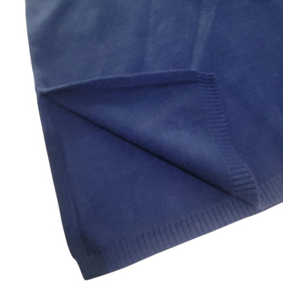 Sleeveless Mock Turtleneck Knit Top In Navy Blue 2X - Picture 7 of 14